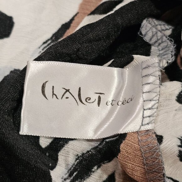 Chalet et ceci Button Up Asymmetric Top Shirt Women Size L - Picture 9 of 15